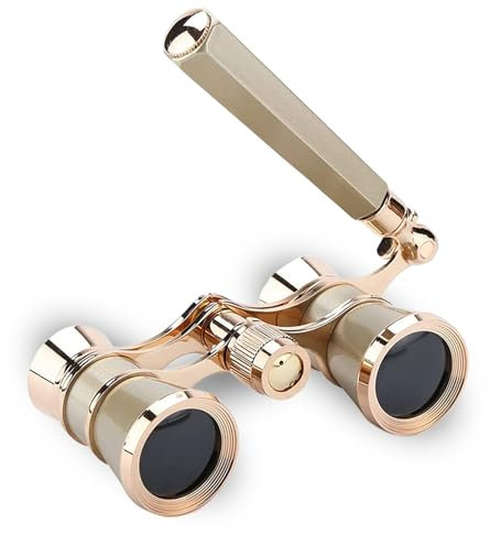 Opera Glasses,3X25 Theater Binoculars with Foldable and Extendable Handle,Mini Binocular Compact Lightweight,Portable Theater Glasses for Adults Kids Women in Musical Concert
