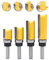 DingGreat 4Pcs Ensemble de bits de routeur de modèle de motif de finition Embout de garniture affleurante à queue 8mm Fraise à bois