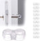 FeJu Türklinkenpuffer Transparent | 10 Stück | Türstopper Klinke, Türgriffstopper, Türklinken schutz, Türschoner