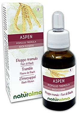 Aspen oder Zitterpappel (Populus tremula) Blütenmittel Naturalma - Tropfen 30 ml - Alkoholfreier Flüssigextrakt - Blütenessenzen - Vegan und alkoholfrei