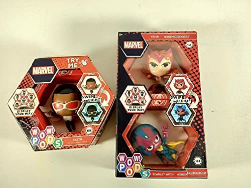 Wow! PODS Avengers Collection – Falcon | Superhelden-beleuchtete Wackelkopf-Figur | Offizielles Marvel-Sammelspielzeug & Geschenke