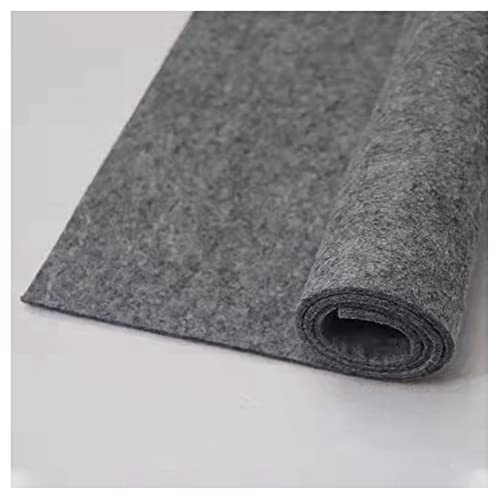 SHTGOI 1 styck ullfilt, 3 mm tjock, 250 cm x 100 cm, filttyg, pysselfilt, tygrulle, fiberrulle, dekorativt tyg, filt, för gör-det-själv-hantverk, lapptäcke, sömnad, bordsdekoration, grå