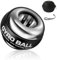 Gyroball, Fitnessarmtrainer und Stressabbau-Handgelenkbälle, Metallkern, automatisches und geräuschloses Leuchten, 6 Geschwindigkeiten und Leuchtfarben + Ballbeutel (transparentes Gehäuse) (PPCGB-002)