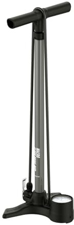 LEZYNE Macro Floor Drive Pompe à pied haute pression pour vélo avec jauge analogique de 6,3 cm – Pompe à air durable 220 PSI pour vélos de route/de piste – Compatible avec valve Presta/Schrader – Tête