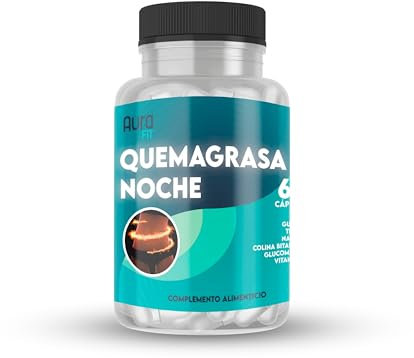 Aura Fit – Quemagrasa Noche y Día | Potente Quemagrasas efecto todo el día| Adelgazante Natural | Guaraná, Té Rojo, Naranja Amarga, Colina Bitartrato, Glucomanano, Vitamina B6 | 60 Cápsulas
