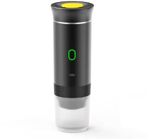 Xtahdge 3-In-1 Mini-Espressomaschine, Kabellos, Elektrisch, Tragbar, für Auto und Zuhause, Camping, Kapselkaffeemaschine, Schwarz