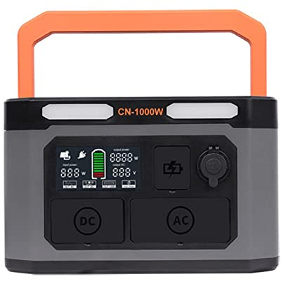 QZCX Inversor Estación de energía portátil 1909Wh Capacidad 2000W Salidas de CA Generador Solar Onda sinusoidal Pura for Emergencia de Respaldo en el hogar Bajo Consumo de energía(2000W-1909Wh)