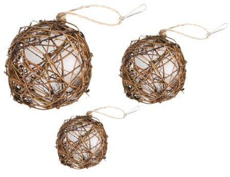 KONTONTY 3stücke Kugelförmige Hummingbird Nistkästen Aus Sicherem Material Handgefertigte Nistmaterialhalter Zum Aufhängen Für Gartendekor Und Wildvögel Für Kolibris Und Parrot Nistplätze