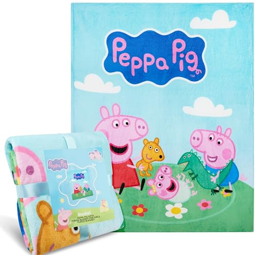 Get Trend Peppa Pig Manta Infantil para Cama Sofá Viaje, Decoracion Dormitorio, Mantas Suaves y Divertidas, Regalos Originales, 130x150cm (Multi Peppa Pig)