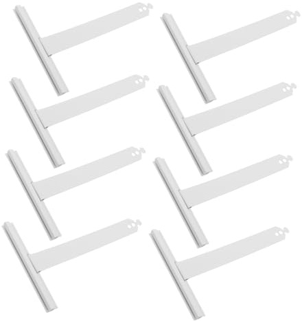 Toyvian Roller Shutter Hanger Spring Replacement Parts, Stainless Steel White Coated Steel Slat Connector 8pcs for Rolling Shutter and Curtain, Office and Residential Use