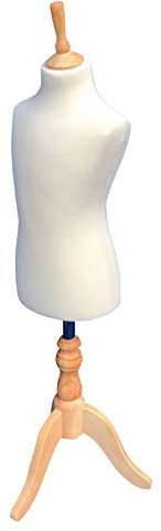 Mannequin de couturière/de présentation pour enfant de 3–4 ans, fourni sur une base trépied en bois de qualité supérieure