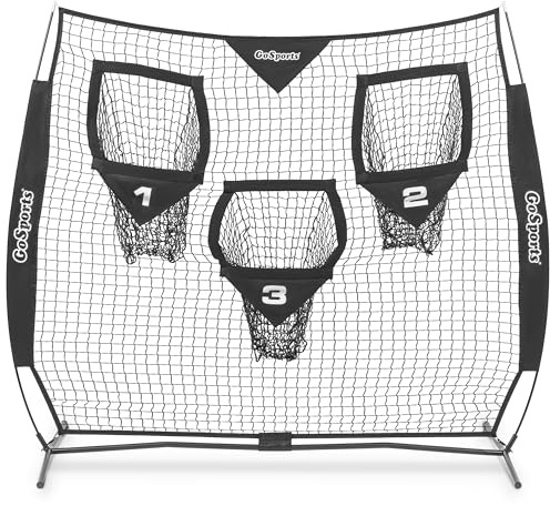 GoSports 6 x 6 ft Football Throwing Net - Black