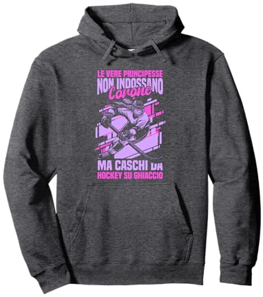 Regalo Hockey Su Ghiaccio Bambina Felpa con Cappuccio
