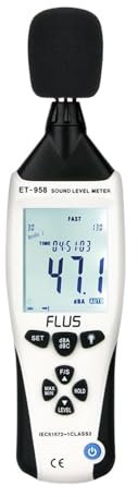 Misuratore di decibel, Fonometri Datalogr Digitale Professionale Fonometro Livello di Rumore Misuratore di Decibel 30-130dB Facile da usare, per misurazioni a casa e in fabbr