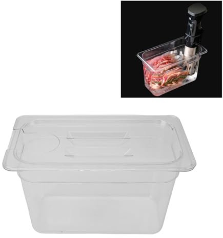 Thermoplongeur Cuisson Sous Vide Récipient 6,9 ​​L, Boite Sous Vide Alimentaire Qualité Transparente Avec Couvercle, Cuiseur Récipient Mijoteuse pour la Maison Container Cuisine