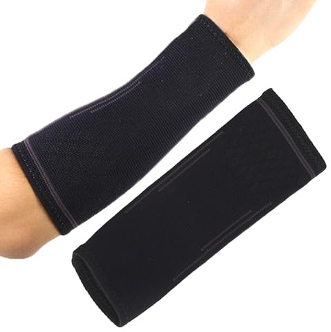 Ungdom volleyboll armärmar, 1 par volleyboll armbåge underarm andningsbara dynor - andningsbara träning handledsskydd armbågsskydd kompression sporttillbehör för barn vuxna ungdom, Svart, Small