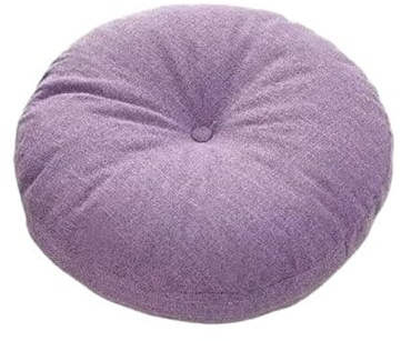 ZYAGH Cuscino Meditazione Cuscino da pavimento lavabile, sedia, tappetino rotondo da 16 pollici, lino, tatami, balcone, ufficio, meditazione Per Yoga(Purple)