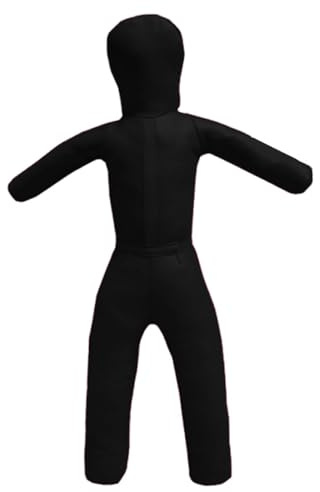 Folpus Maniquí de Lucha para niños, de Cuero sintético, sin Relleno, de Entrenamiento práctico, maniquí multifunción de Boxeo, 110 cm de Altura, Negro