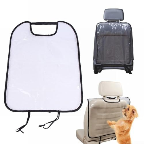 Startbuymore Protector de respaldo de asiento de coche hecho de plástico transparente para una eficaz patada y derrames para protección en los asientos traseros