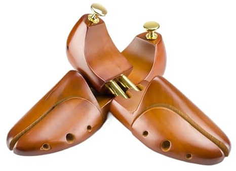 GIJMZY 1 par de árboles zapatos ajustables madera maciza for hombres, perilla soporte for, moldeador for mujeres, ensanchador for el cuidado los(EU SIZE 43-44)