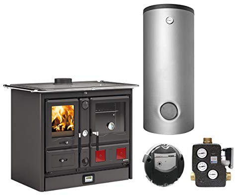 La Nordica KS1572 Termorosa XXL Nero DSA Wasserführender Küchenofen Spar-Set Kombispeicher THKE/F 600