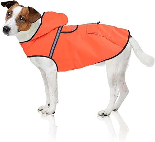 Bella & Balu Manteau de pluie pour chien, imperméable, à capuche, avec réflecteurs, pour promener votre chien au sec et en toute sécurité