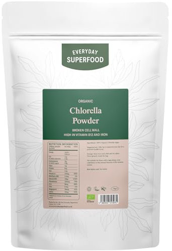 Everyday Superfood Clorella organica in polvere 900 g | Parete cellulare rotta | metalli pesanti testati in laboratorio