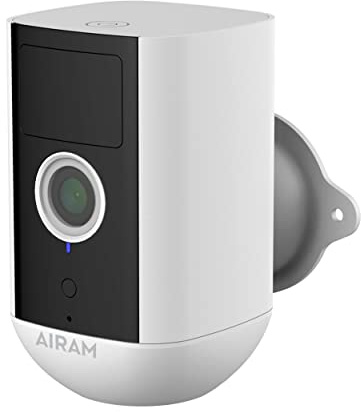AIRAM Utomhus Säkerhetskamera 1080P - IP65 vattentäthet kamera, nattsyn och Wi-Fi-anslutning för hemövervakning - USB Uppladningsb