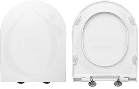 HYDRO HOME WC-Sitz Slim kompatibel mit O. Novo Villeroy & Boch, WC-Sitz aus wärmeisolierendem Kunststoff mit verstellbaren Scharnieren von unten, Farbe Weiß Made in Italy