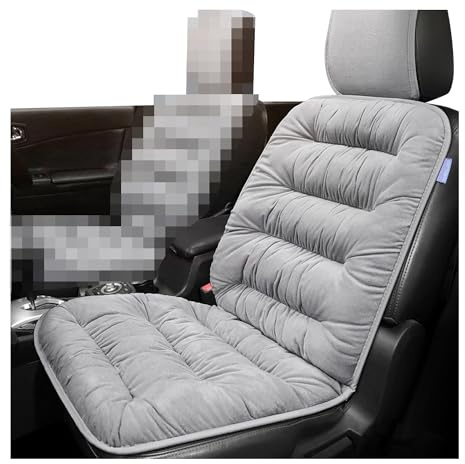 CGEAMDY Cushioned Car Seat Cover, Warm Short Plush Seat Cushion for Front Rear Pad, Soft Fuzzy Seat Protector for Winter, Auto Interior Women Men Accessories, for Vehicles, SUV, Truck (Grey)