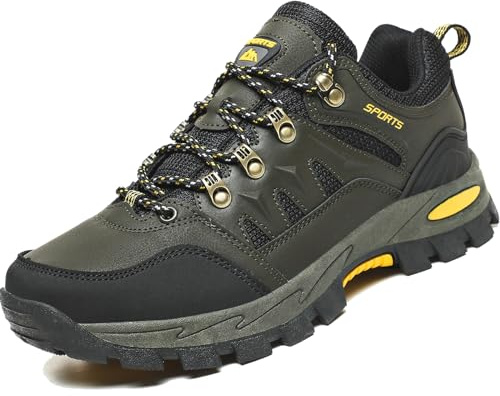 VTASQ Zapatillas de Senderismo Hombres Mujeres Impermeable Bajo Zapatillas de Camping Zapatillas de Deporte Respirable Zapatillas de Trekking Unisex Verde 43EU