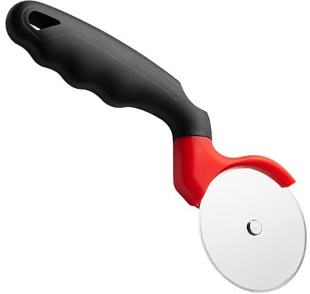 Coupe-roulette à pizza - Roulette à pizza en acier inoxydable avec grande roue, passe au lave-vaisselle avec poignée ergonomique pour les cours de cuisson et les stands de route