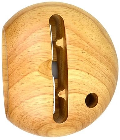 DOITOOL Soporte para Teléfono Móvil De Madera Natural y Pulida para Altavoz, Soporte Creativo Compacto para Oficina y Escritorio, Orificio para Bolígrafo, Color Madera