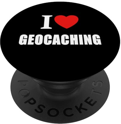 Amo il geocaching per geografi Lettori di mappe Orienteering. PopSockets PopGrip Adesivo