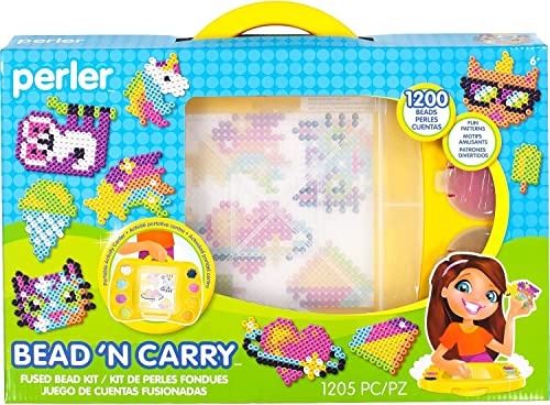 Perler Beads Bead 'n' Carry Craft Activity Kit, 1204 (Product Color May Vary), Small