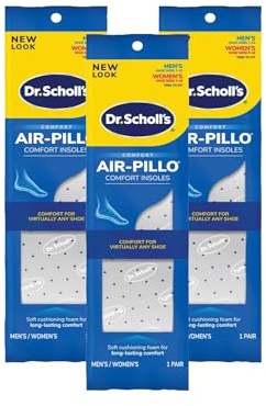 Dr. Scholl's Insoles Air-Pillo Cushioning - 3 Pairs (Men's Sizes 7-13 & Women's Sizes 5-10)