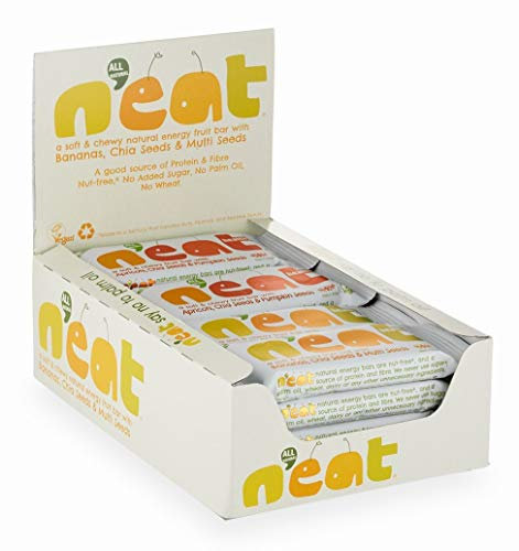 N'eat Natural Energy Bars ● Bananas, Chia Seeds & Multi Seeds ● 16x45g ● Healthy Bars for Adults & Kids ● Palm Oil Free, Low Calorie, 100% Vegan ● Bursting with Natural Energy