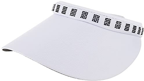 Glove It Damen White Visor Spulen-Visier, Black Bling Crystal Squares, Einheitsgröße