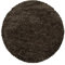HomebyHome Shaggy Teppich Wohnzimmer 160 cm Rund - 50 mm Florhöhe Hochflor Wohnzimmerteppich Braun Extra Weich und Flauschig - Langflor Teppiche für Schlafzimmer, Küche, Flur - Carpet, Halı