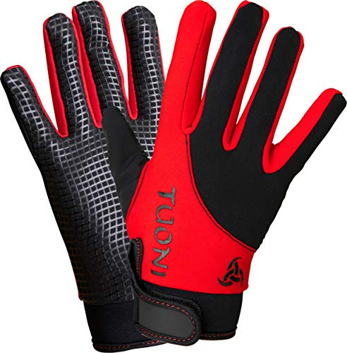 Tuoni Junior termisk multisporthandske med silikongrepp. Perfekt för fotboll, rugby, hockey, mountainbike, cykling, löpning, Netball & Tennis. (medium)