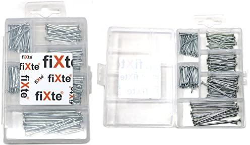 fiXte Runde Drahtnägel, verzinkt, Karbonstahl, korrosionsbeständig, 20 mm, 30 mm, 50 mm, 190 Stück