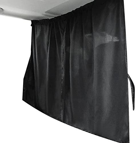 Auto-Trenn-Sichtschutzvorhang, 190 x 120 cm, großer Auto-Sonnenschutz, schwarz, Trennvorhang für Vorder- und Rücksitze, Seitenfenster, Sonnenschutz für T4, T5, T6, Wohnmobil, Camping