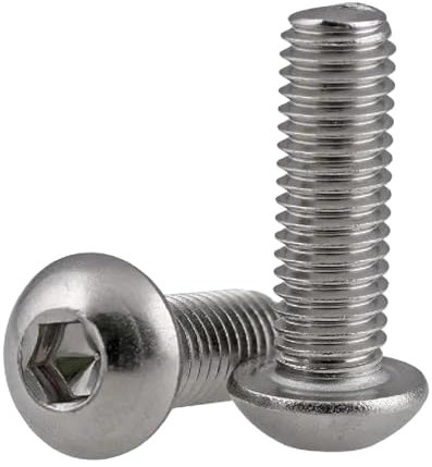 Tornillo hexagonal de cabeza redonda de acero inoxidable M5-M12, Perno de cabeza de seta de copa semicircular, 6 piezas, M5x100mm