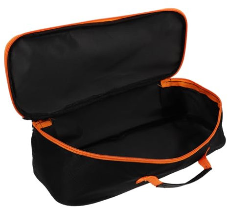 CSXMONEY Sac à outils de barbecue en tissu Oxford noir, sac de rangement pour accessoires de barbecue en plein air, sac de transport