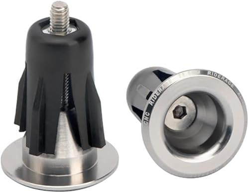 2Pcs Bike Handlebar End Plugs, Aluminum Alloy, for Bicycle Grip End Cap, Aluminum Alloy Handlebar Caps Parts Handlebars, Headsets and Stems, for Most Bicycle, Mountain Bike, Road Bike, MTB, BMX