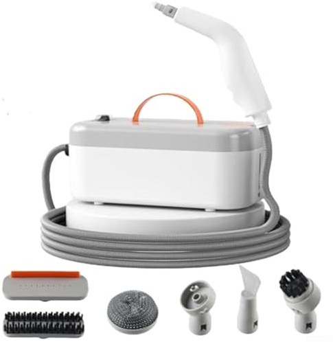Nettoyeur vapeur portable haute pression avec 6 accessoires pour maison, salle de bain, cuisine, meubles, voiture