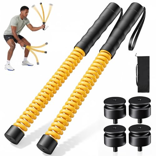 Corde de combat sans corde pour l'entraînement à la maison, avec 4 contrepoids de 50 g et sac de rangement, cordes de combat lestées pour entraînement HIIT, force et cardio