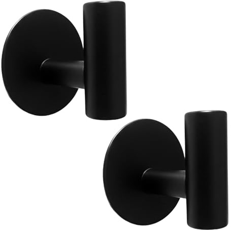 FRACOMO 2 Ganchos Adhesivos de Pared Resistentes, Ganchos Baño sin Taladro Acero Inoxidable 304, Ganchos Impermeables Baño Antióxido, Ganchos Adhesivos Fuertes para Toallas y Colgador de Ropa Adhesivo