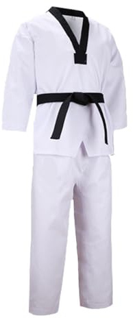 Taekwondo-dräkt, Kampsportsuniform Bomull Lättviktspolyester Grundträning Gym Vuxna Barn 140-190 cm(Color 1,140)
