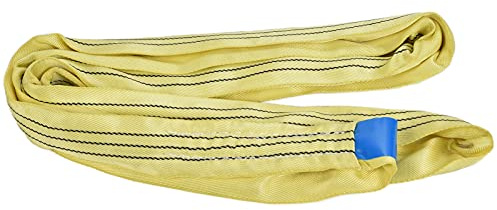 BAFOVY Cinghia di Sollevamento Senza Fine PES con Imbracatura Rotonda 3T 65 Mm Fettuccia di Sollevamento Morbida Fattore di Sicurezza da 6 a 1 Protezione Superficiale per Trasporto Portuale di Gru